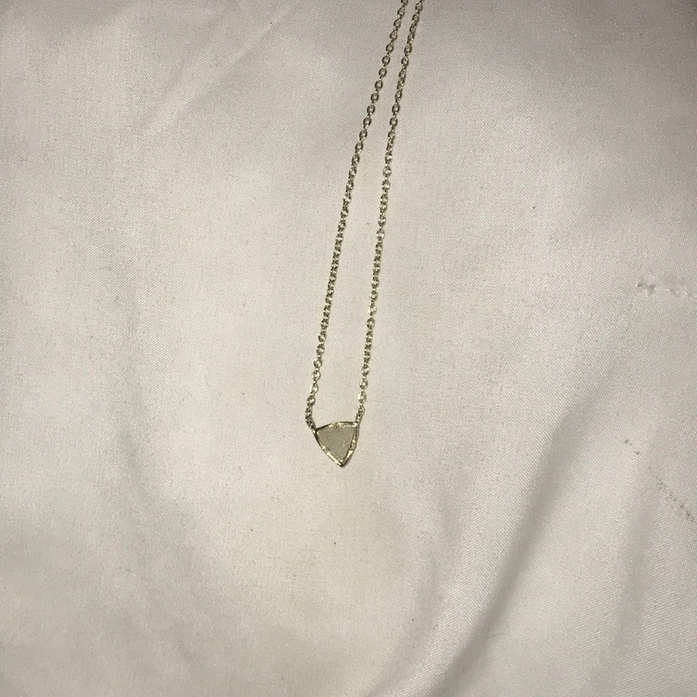 Gold and white Kendra Scott necklace